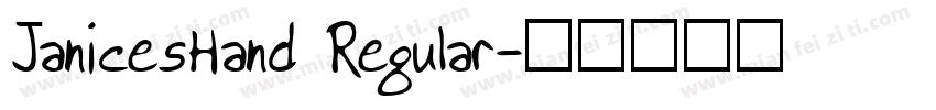 JanicesHand Regular字体转换